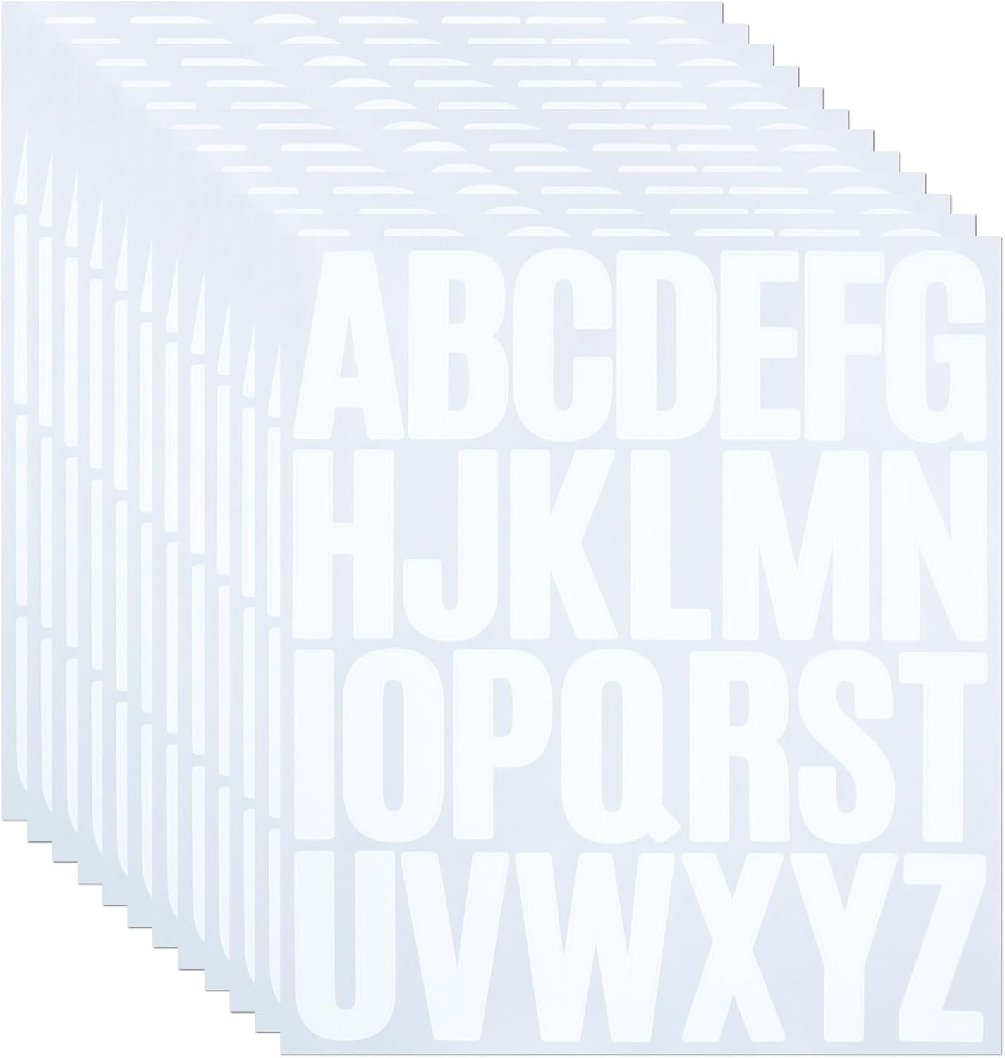 312 Pieces 2 Inch Capital Letter Sticker - Adhesive and Waterproof Letters Alphabet Stickers Decals for Scrapbook,Office,Mailbox,Outdoor - 12 Sheets White