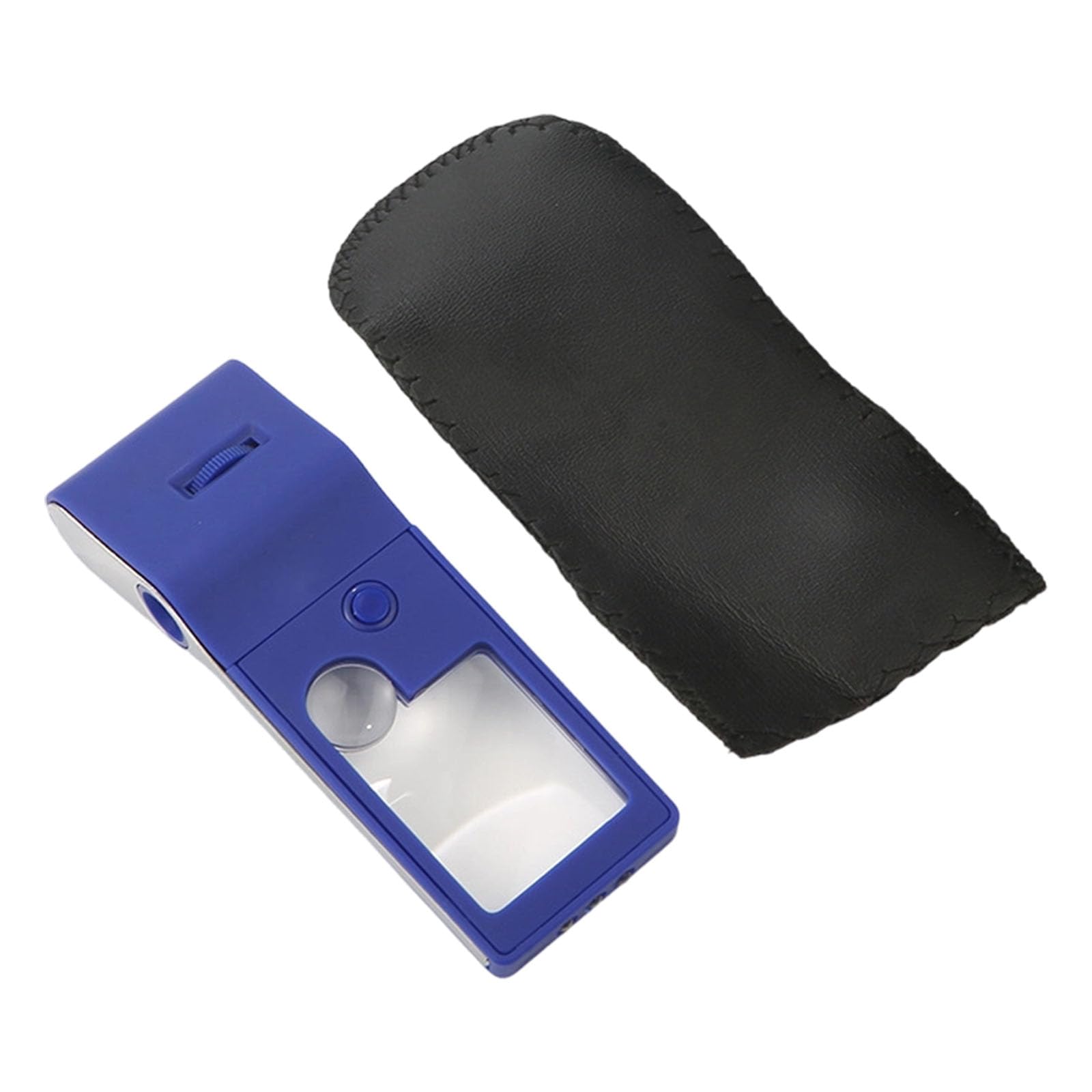 Alloneslife Blue 3X 10X 55X Magnifier Lens Handheld Eye Loupe For Coin Inspection Book Reading With Led Light Abs Metal Glass
