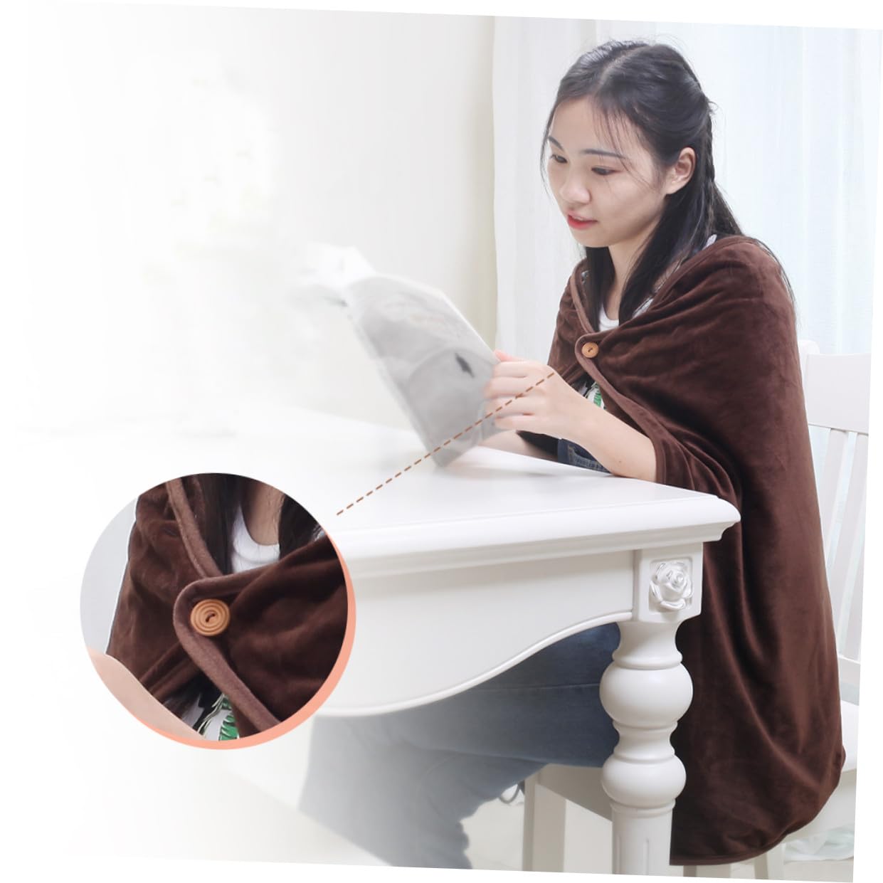 Couverture Chauffante D’hiver USB 5v en Polyester avec Compartiments