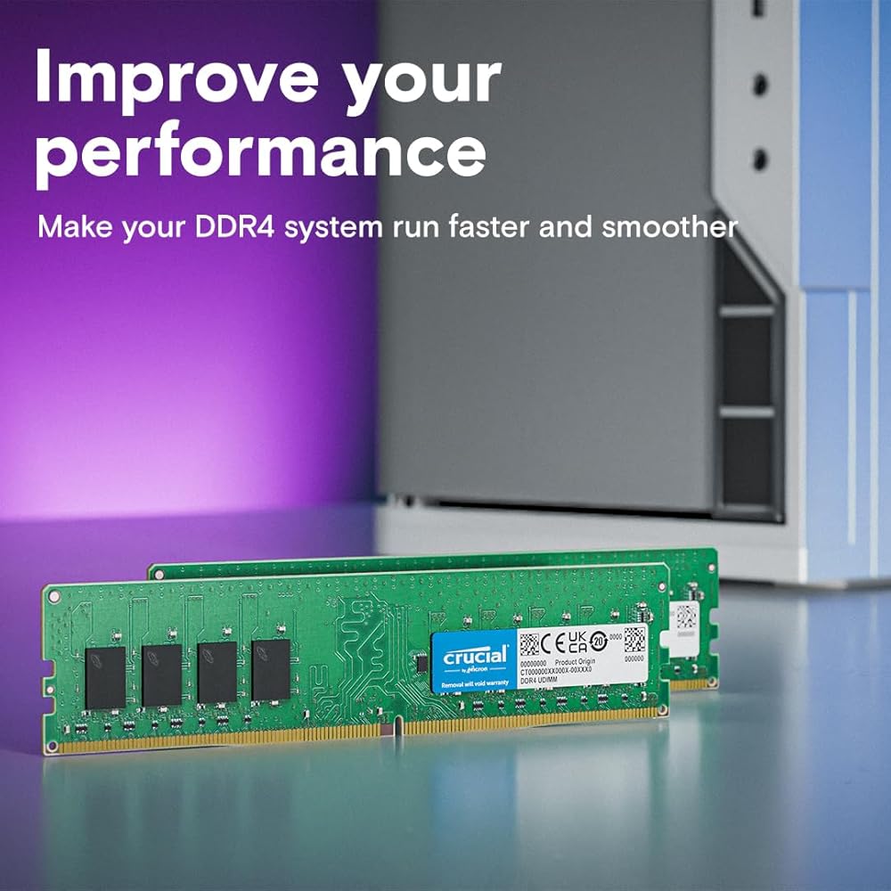 Crucial Single, 4GB (1 x 4GB) DDR4-2666MHz UDIMM 288-Pin CL19 Desktop Memory thumbnail 3