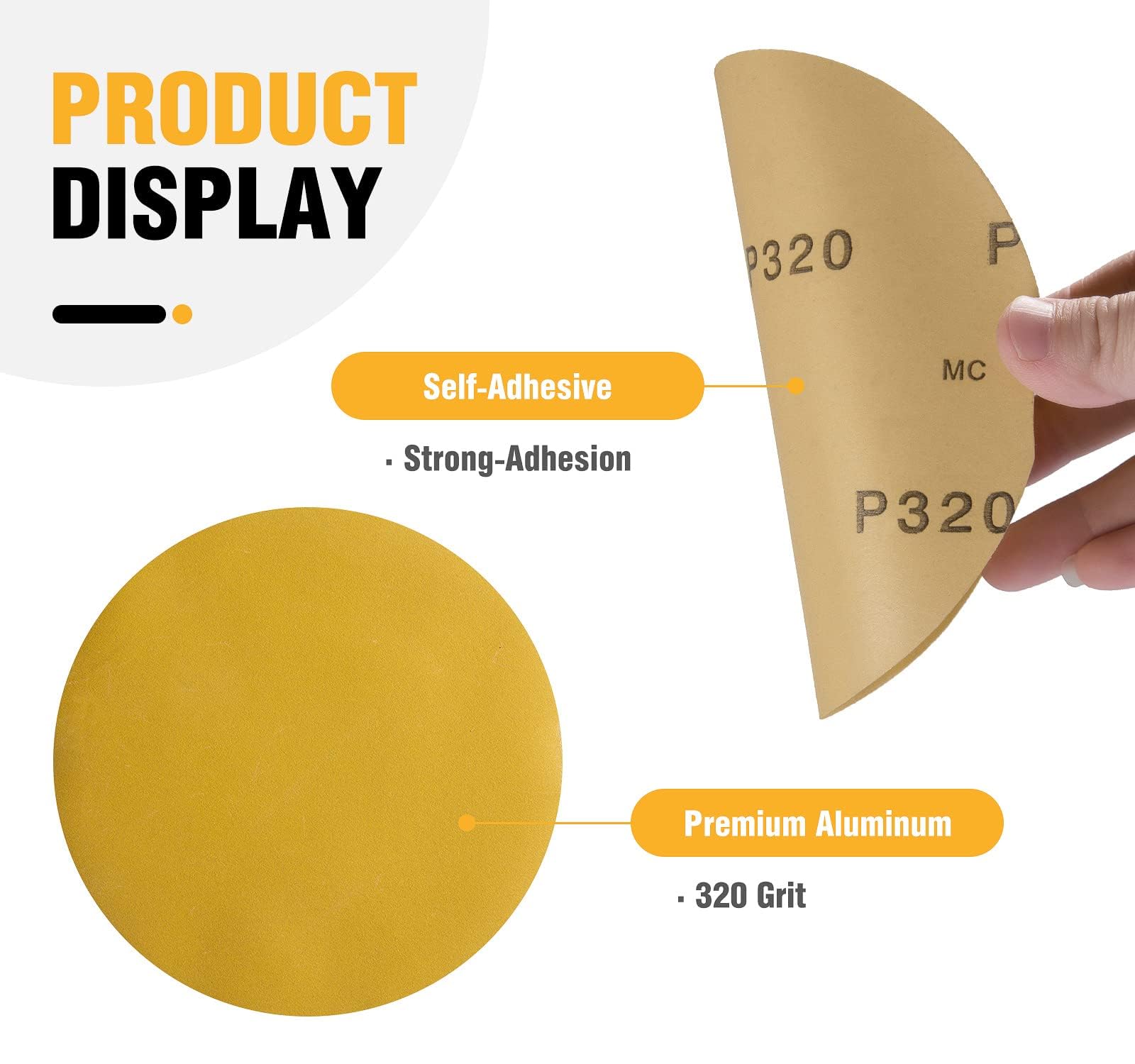6 Inch Sanding Discs - 100 PSA Sandpaper -2