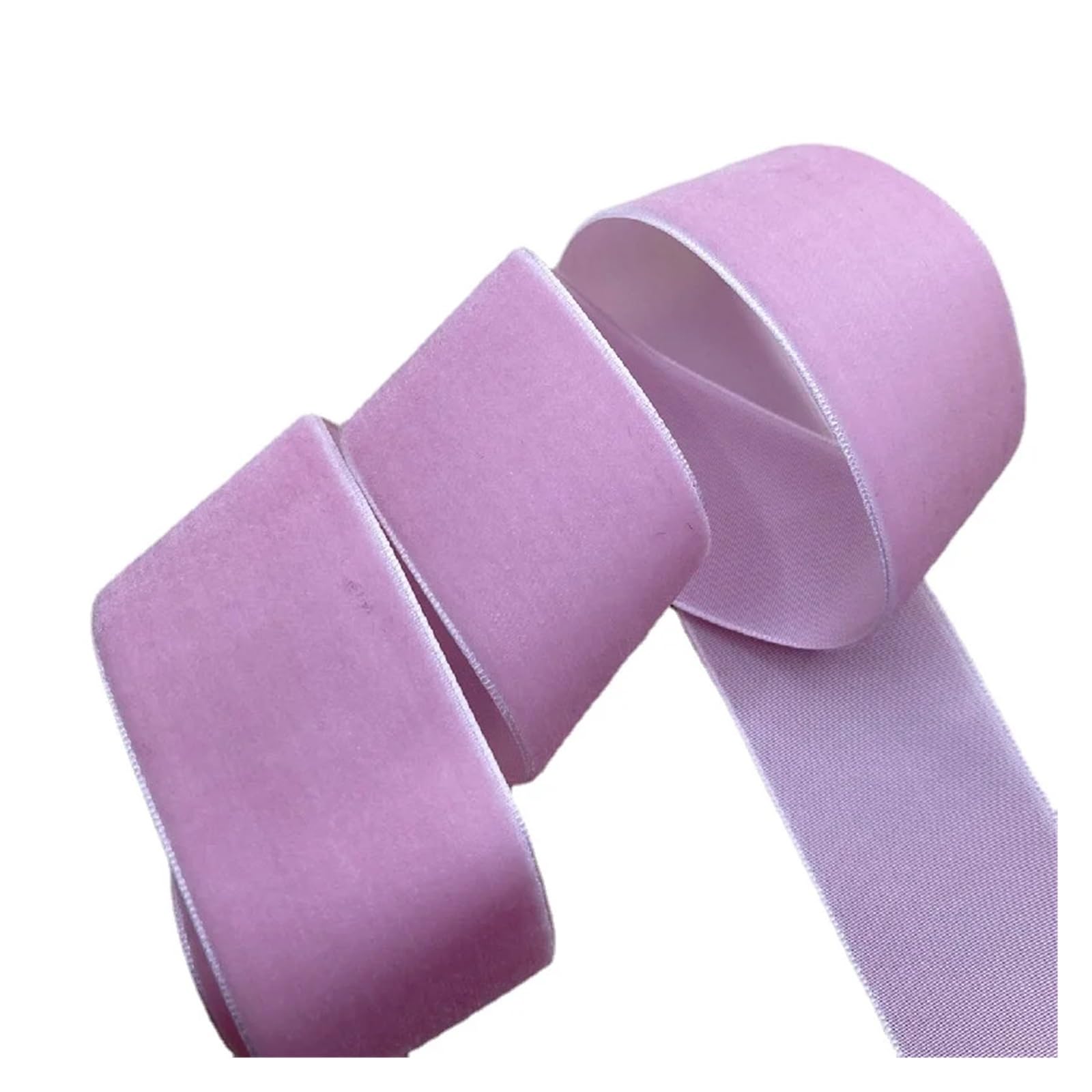 Roségoud 1/4 inch fluwelen lint, dubbelzijdig, continu 20 meter fluwelen lint voor kerstboomversieringen, geschenkverpakking, strikken maken, kransdecoratie, bruiloft Boutonnieres, handgemaakte