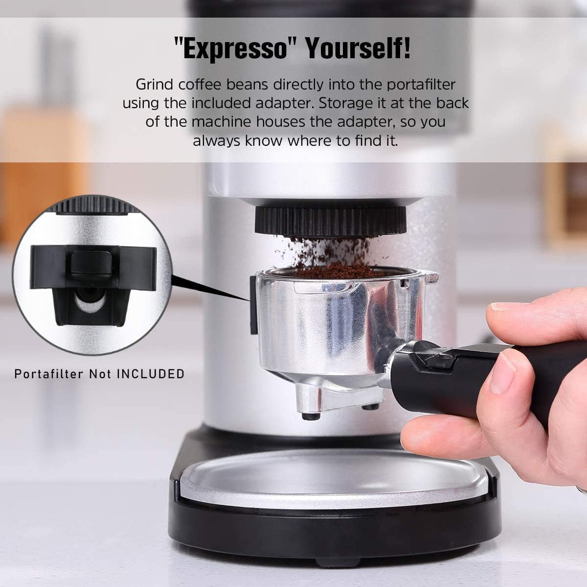 Buy 1 get 1 ENZOO Burr Coffee Grinder, Conical Electric Coffee Bean Grinder with Detachable Design for Easy Cleaning, Portafilter Attachment, Built-in Timer, Cleaning Brush and Measuring Scoop Included, Black Best Cyber Deals 🔥 ENZOO Burr Coffee Grinder, Conical Electric Coffee Bean Grinder with Detachable Design for Easy Cleaning, Portafilter Attachment, Built-in Timer, Cleaning Brush and Measuring Scoop Included, Black
