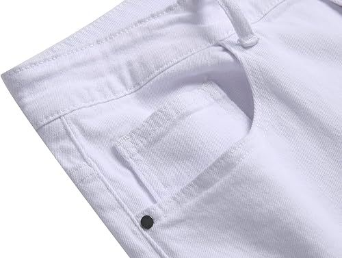 Miniatura 7 de DANT BULUN Jeans de motociclista para hombre, rasgados, ajustados, rectos y con cremallera Deco