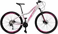 Bicicleta Aro 29 Cripto Scarlet MTB 24 Marchas Alumínio 6061 Freio a Disco Suspensão 80mm Pneus Cravados Bike Trilhas e Uso Urbano