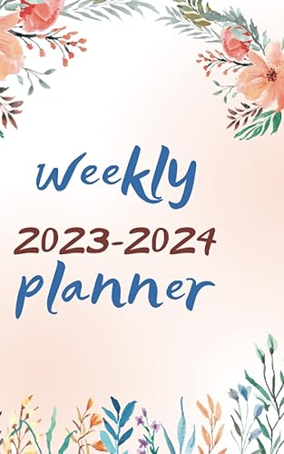 weekly planner 2023-2035 weekly planner 2023-2024,Retro Rose Wildflower Cage Design,simple design with Colorful Colore