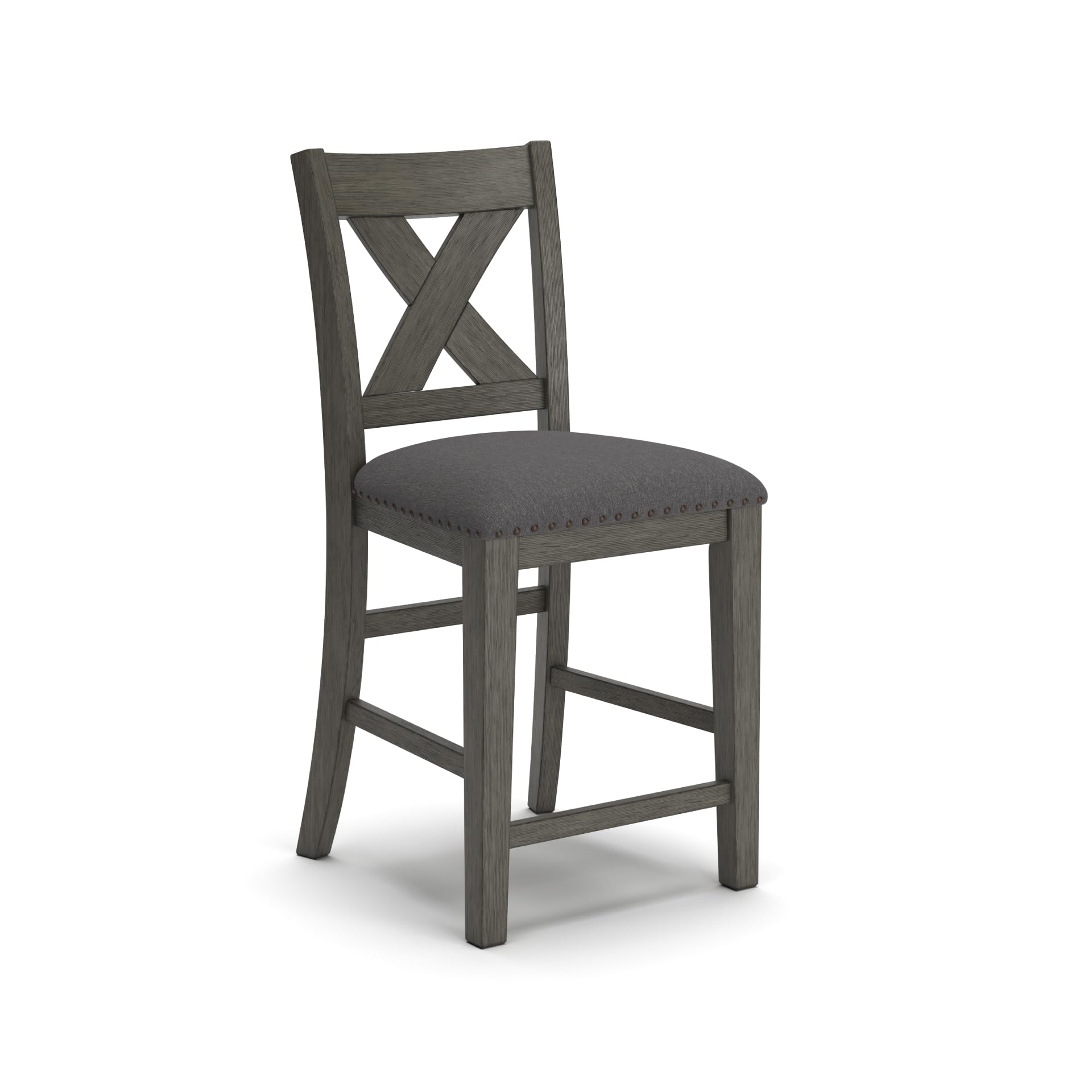 Signature Design by Ashley Caitbrook Counter Height Upholstered Bar Stool, Gray
