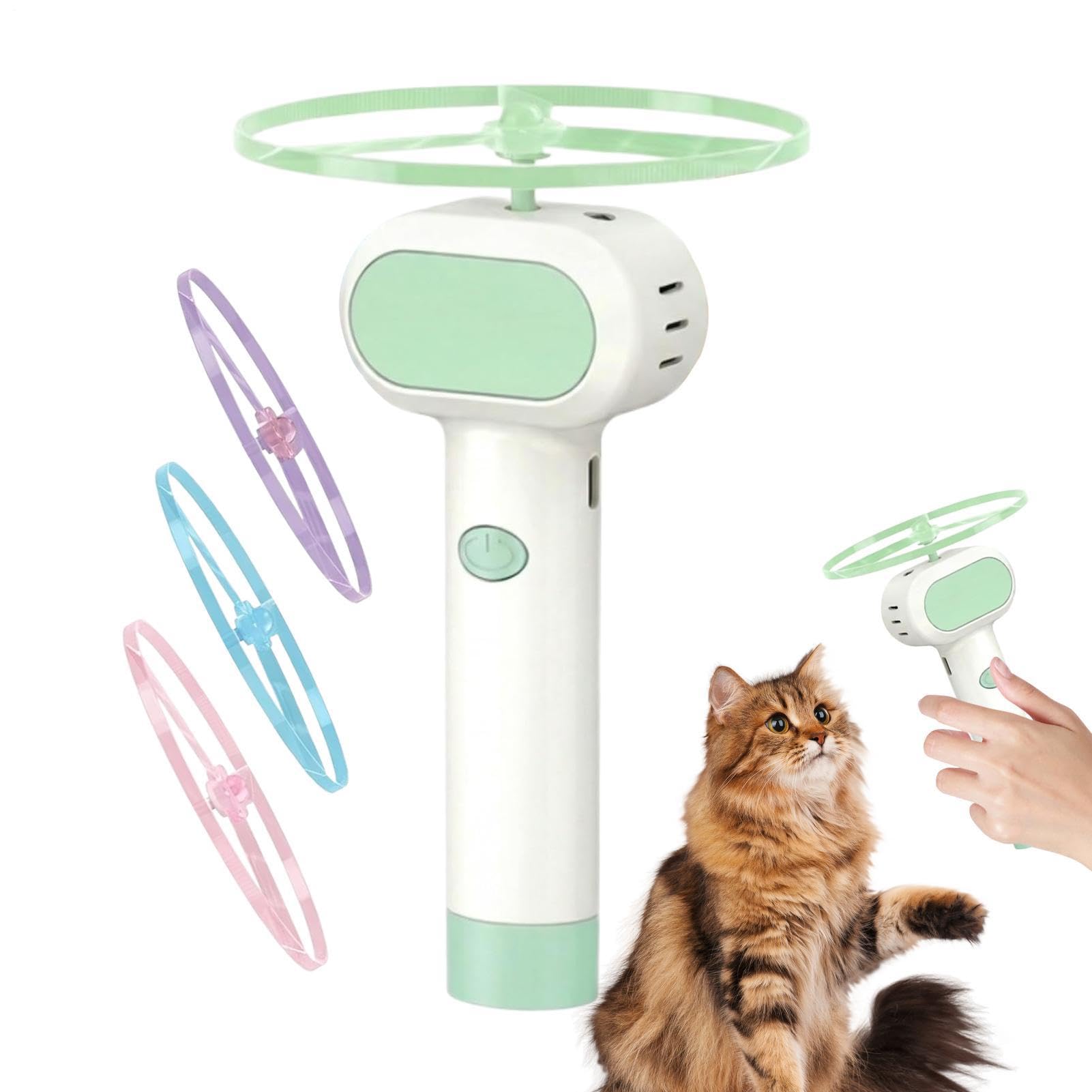 Jouet disque volant interactif pour chien avec 4 hélices lumineuses