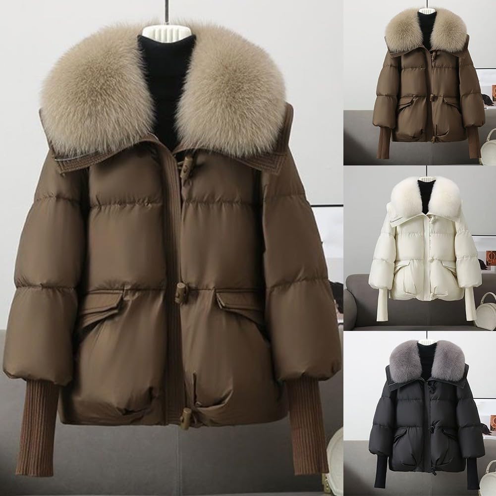 Cappotto invernale da donna, spesso, caldo, trapuntato, con colletto a risvolto, effetto piumino, per il tempo libero, outdoor, nero, M-2XL