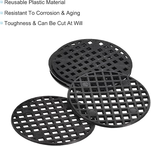 Miniatura 8 de MECCANIXITY 30 almohadillas de malla con agujero para macetas, 2.2 pulgadas, invisible, rígida, redonda, de plástico, rejillas de drenaje para