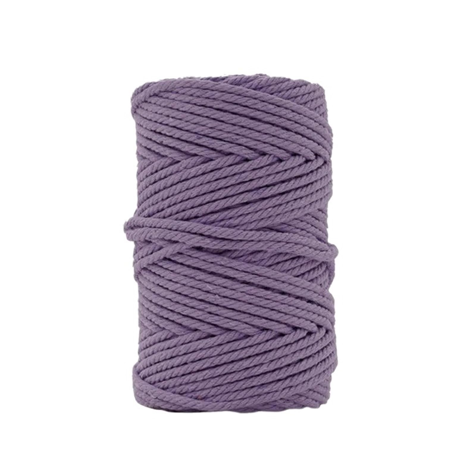 Cotton Macrame Cord 3.0mm Core-Spun Cotton Rope 50 Yards Natural And Colorful Cord for Macrame Jewelry Making Craft DIY(Color6)
