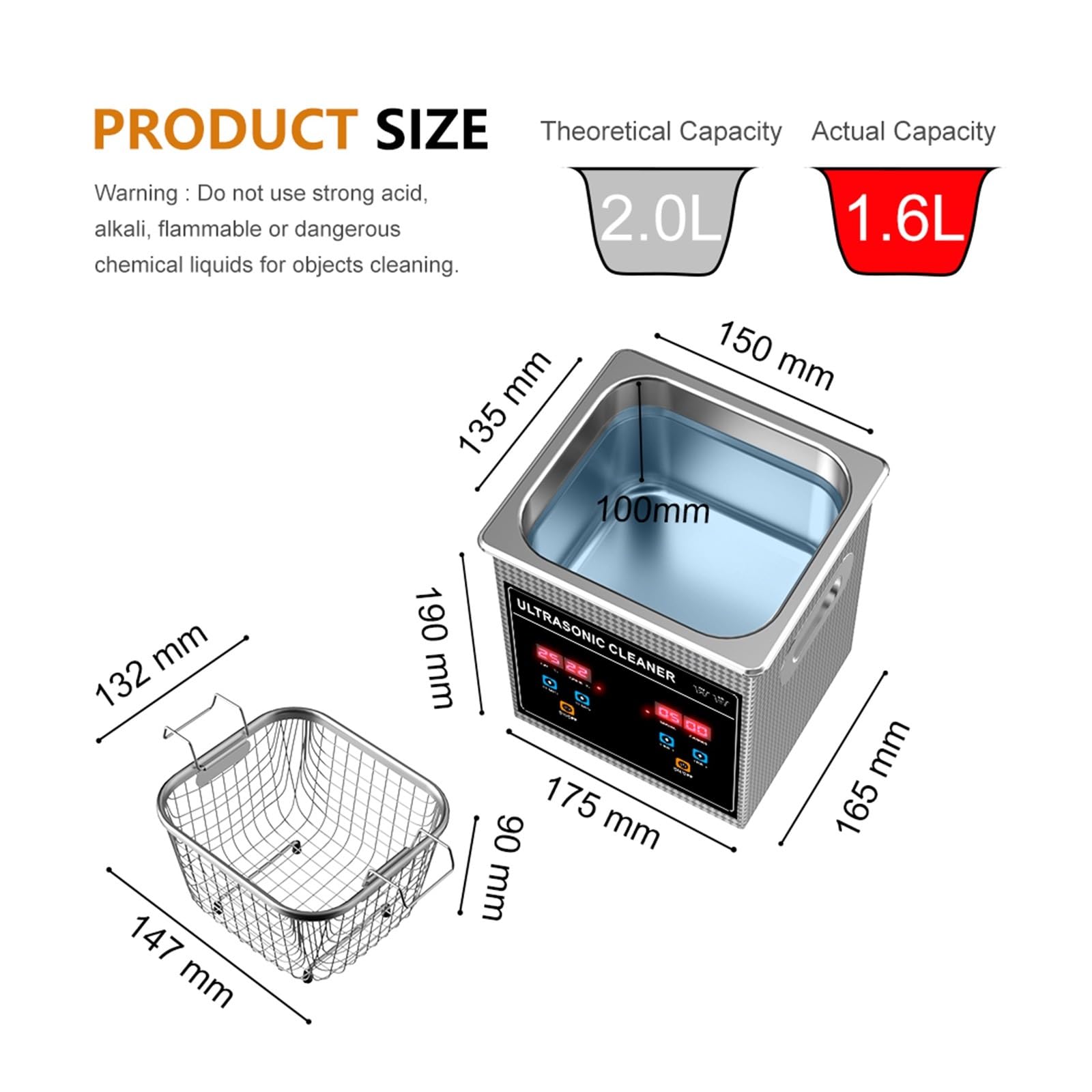 3-6746-01 超音波洗浄器（単周波） 2L MCS-2 【AXEL】 アズワン 2L 超