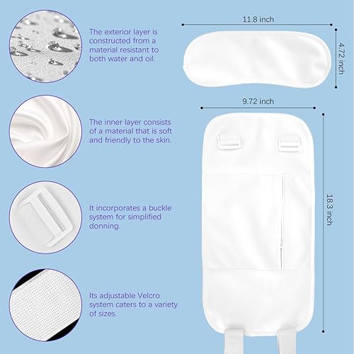 Miniatura 6 de Paquetes de aceite de ricino, paquete de 2 unidades de aceite de ricino orgánico para cintura y cuello para desintoxicación del hígado, kit de