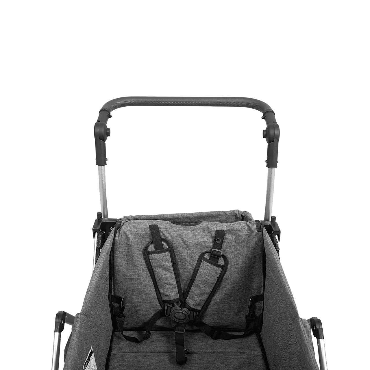 FUXLIFE Bollerwagen FX-CTL900 Premium Grau - Premium faltbar • Kinder Transportwagen mit Sonnendach • gepolsterter Innenraum & 5-Punkt-Gurte • gefederte Räder • klappbarer Handwagen mit Kühltasche