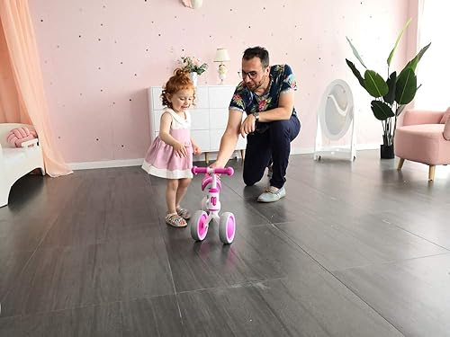 Miniatura 5 de allobebe Baby Balance Bike, Linda bicicleta para niños de 12 a 36 meses regalos para niña de 1 año de edad bicicleta para entrenar al bebé de