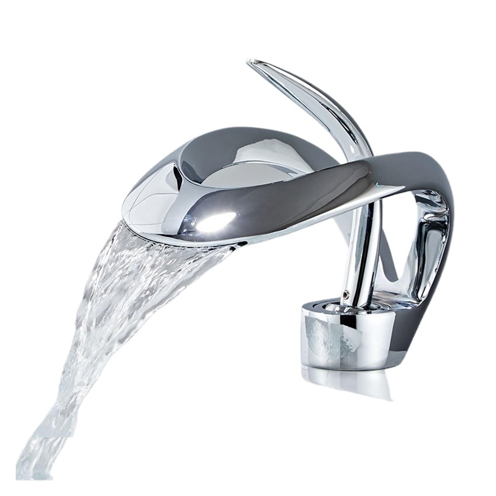 Mitigeur de lavabo chaud et froid en laiton mat à cartouche céramique