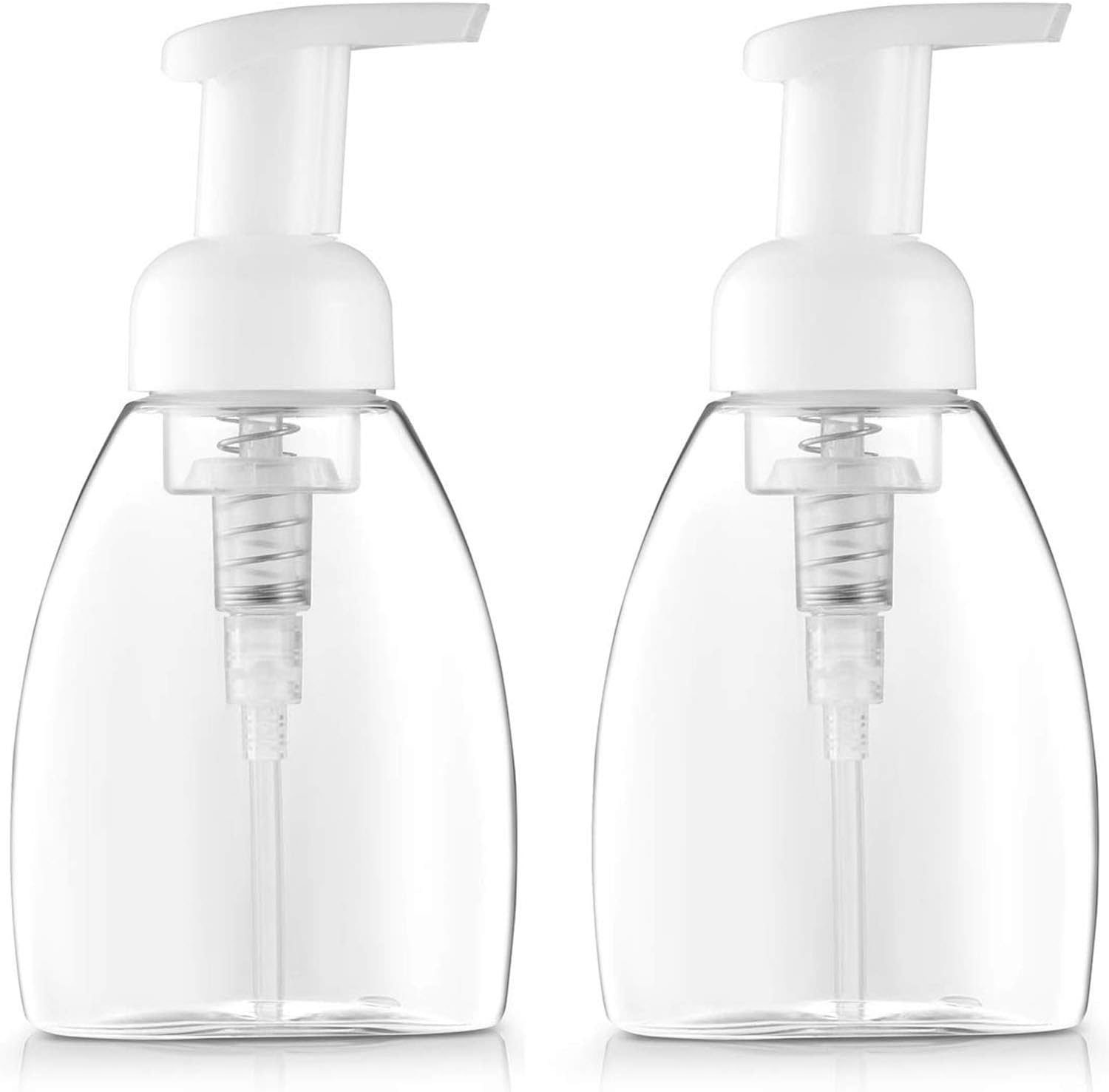 Yalbdopo Foaming Soap Dispenser Pump Empty Bottles Hand Soap Liquid Containers - 250ml (8.5oz) Foaming Soap Refill Perfect for Kitchen or Bathroom hand soap Facial Cleanser Body Wash- Pack of 2