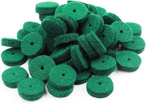 Alnicov Punzones de regulación de riel delantero de fieltro para piano de 0.866 in, arandelas de equilibrio de teclado verde, piezas de reparación,