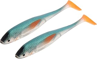 2pcs Fishing Soft Lure Plastic Bait, Swimbaits Artificial Bait, Minnow Lures for Bass Pike Trout Perch Fishing Accessory