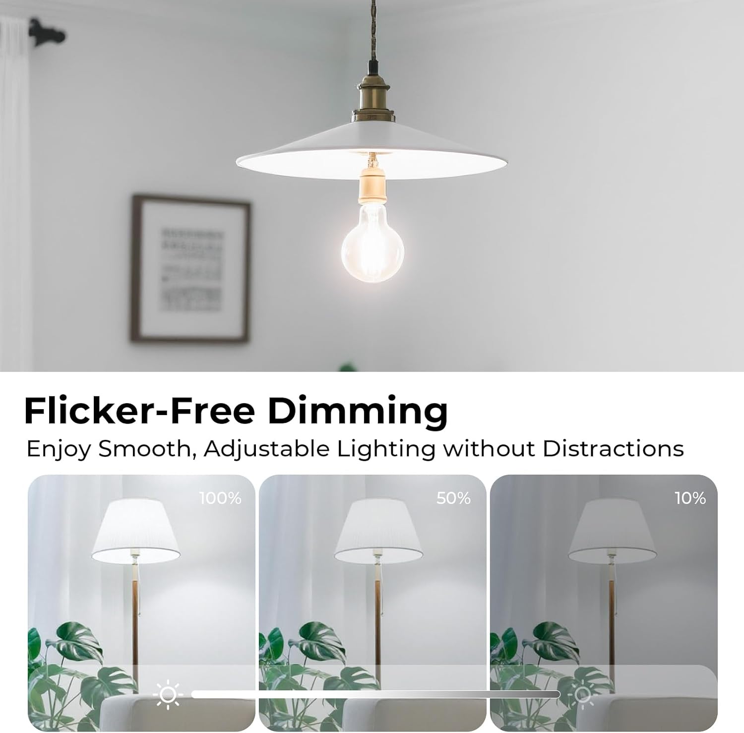 GvvooHome LED Edison Bulb Dimmable, 5000K Daylight, A19 Clear Glass Vintage E26 LED Bulb 6W, 60 watt Equivalent, A19 Light Bulb for Ceiling Fan, 90+CRI, 600LM, 24 Pack
