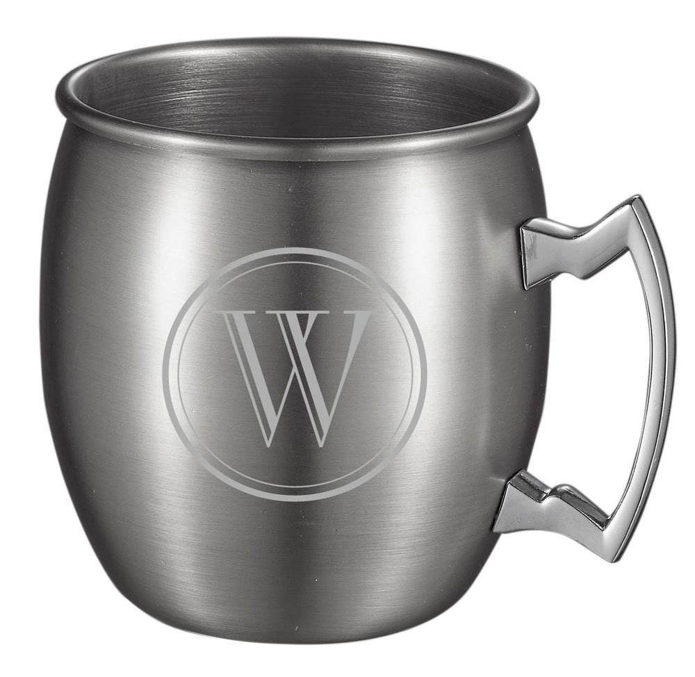 Visol Kremlin Moscow Mule 20oz Mug With Personalized Engraving of Initial (Nickel)