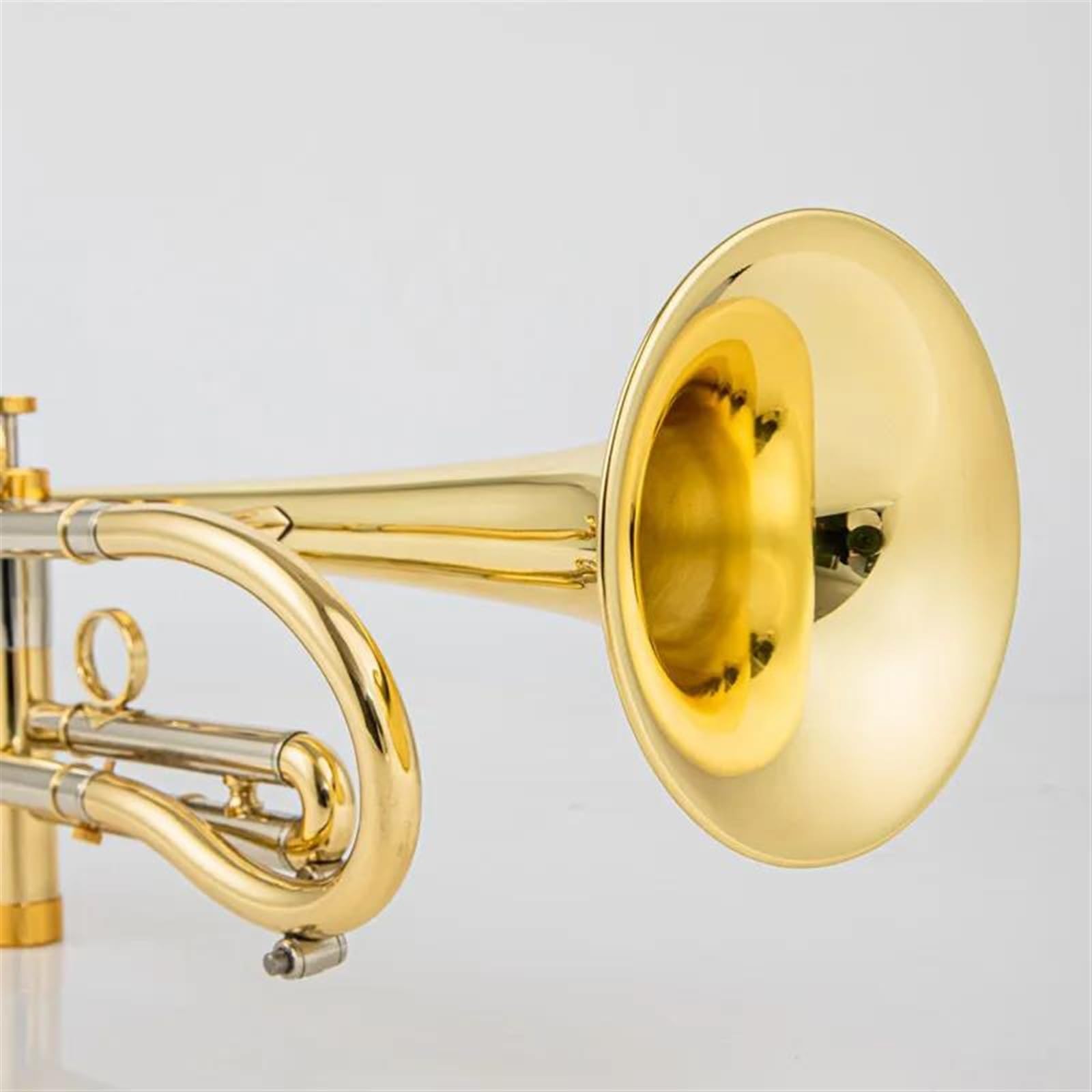 Tromba Standard Per Principianti Produzione Professionale Tromba In Sib Tune Ottone Placcato Oro Strumenti Musicali Professionali Con Custodia(Gold)