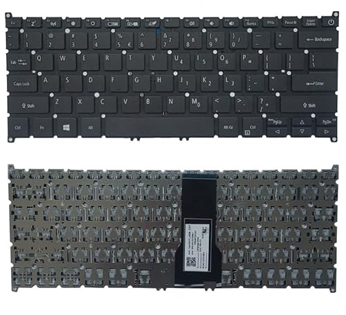 Novo teclado para laptop americano preto (sem apoio para a palma sem retroiluminação) para Acer Aspi