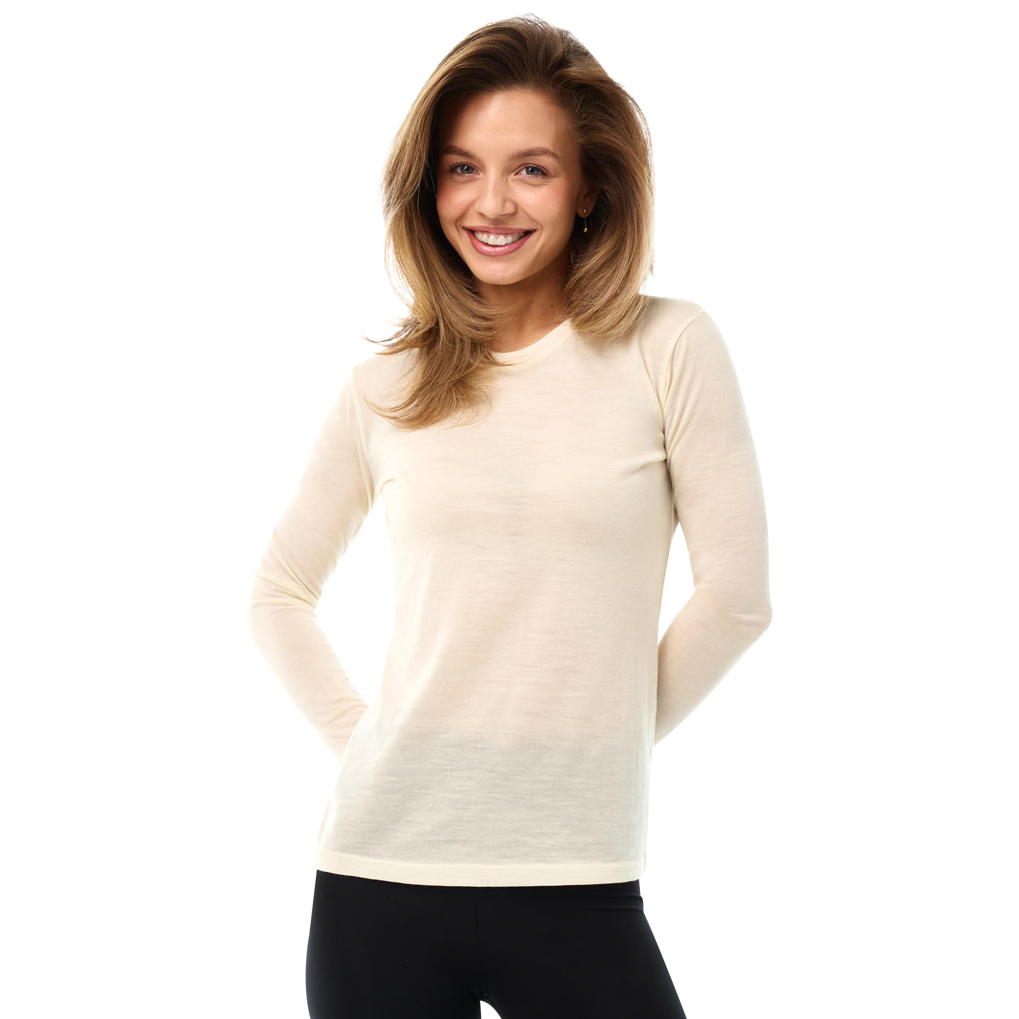 Merino.tech Women's 100% Merino Wool Base Layer