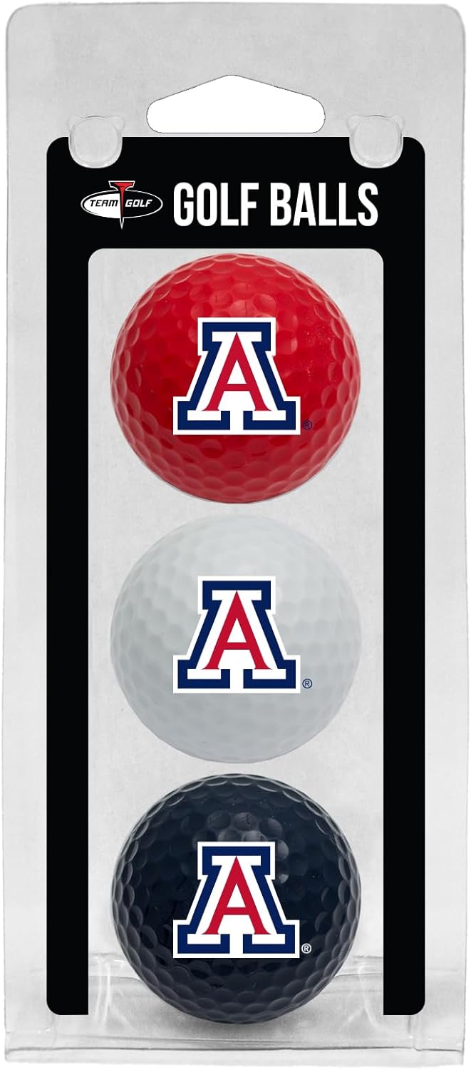 Team Golf NCAA Adult-Unisex 3 Golf Ball Pack