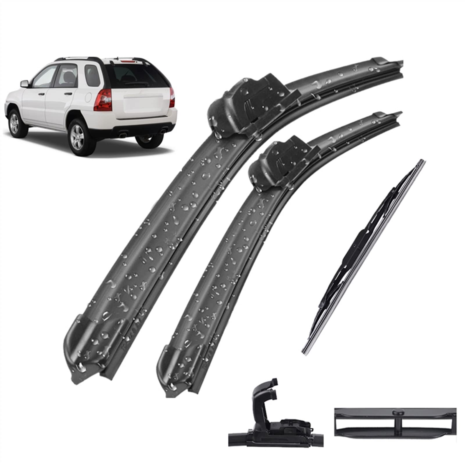 Essuie-glace pour KIA Sportage 2005-2010 | Solution anti-traces avant arrière 24 16 13