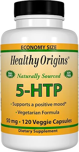 Healthy Origins 5-HTP - Vitaminas naturales multi, 50 mg, 120 unidades