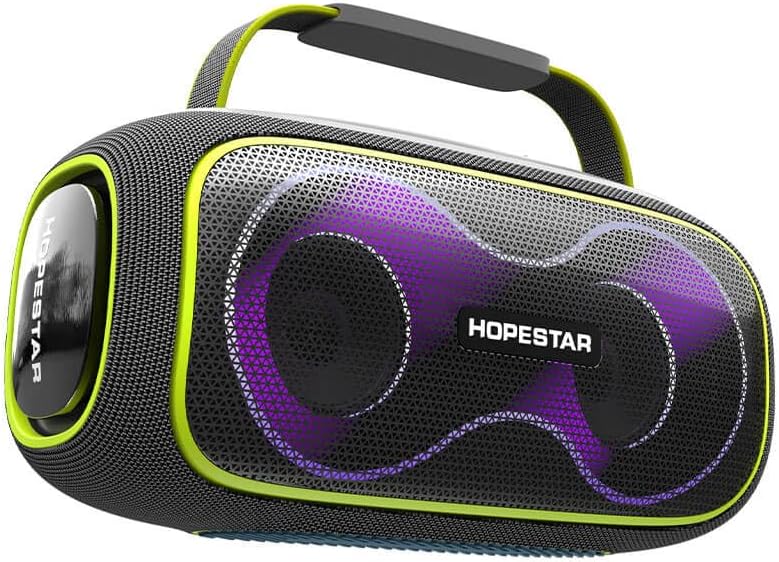 Portable Bluetooth Speaker, Loud Sound, 60W Powerful Deep Bass Stereo Sound, Wireless Indoor/Outdoor Party Speaker for Camping, Beach, Party, Support TWS/USB/TF Card/AUX (Gray)