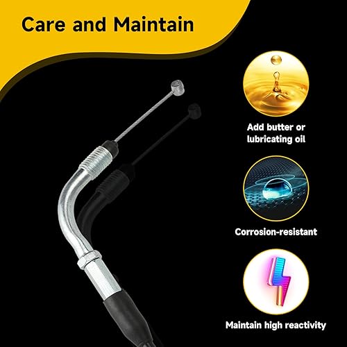 Miniatura 7 de HIAORS Cable del acelerador de 78 pulgadas para GY6 150cc 50cc 80cc 125cc QMB139 Motor Tao Tao VIP Futuro Campeón Chino Jonway Roketa NST Lance