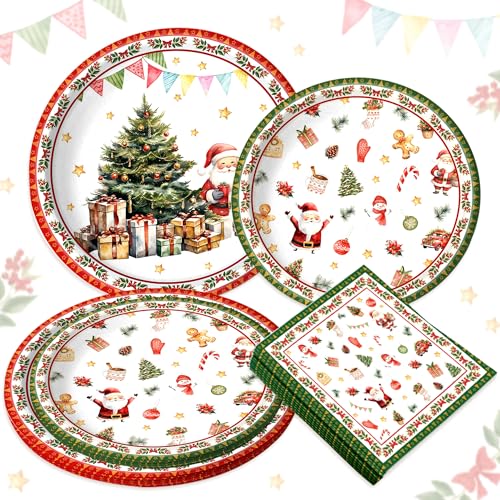 BACH AND BOOZY Weihnachten Party Pappteller Xmas Schneeflocke fröhliche Weihnachten Geschirr Dekoration rot Weihnachtsbaum Pappteller für Party Supplies Serve 20 BACH AND BOOZY Weihnachten Party Pappteller Xmas Schneeflocke fröhliche Weihnachten Geschirr Dekoration rot Weihnachtsbaum Pappteller für Party Supplies Serve 20