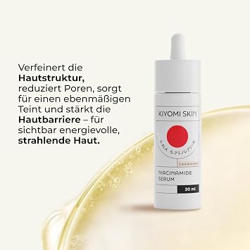 Pore Refining Niacinamide Serum 30 ml with 5-ALA and Hyaluronic Acid Against Large Pores, Glass Skin Dry Skin - Dermatest Very Good, Face Serum Against Pimples and Pimples