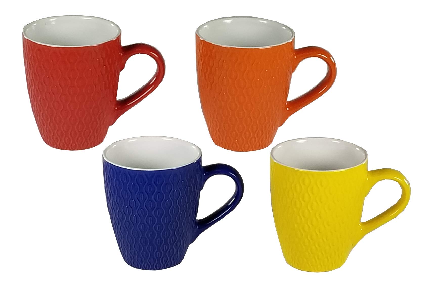 4 pc Multi Color 15 Oz Coffee Mug Set (Multi Color 5)