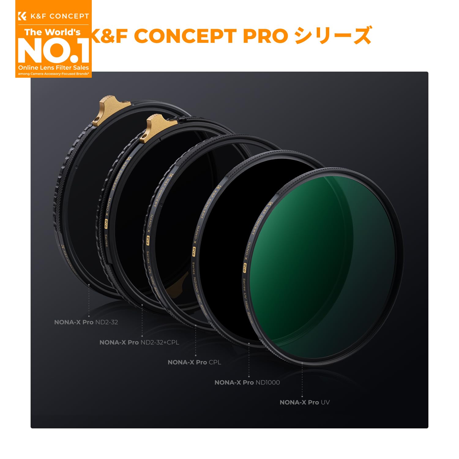 可変ND＋PLフィルターK&amp;F concept 82mm Amazon | K&F CONCEPT 82mm 可変NDフィルター ND2-ND400 減光