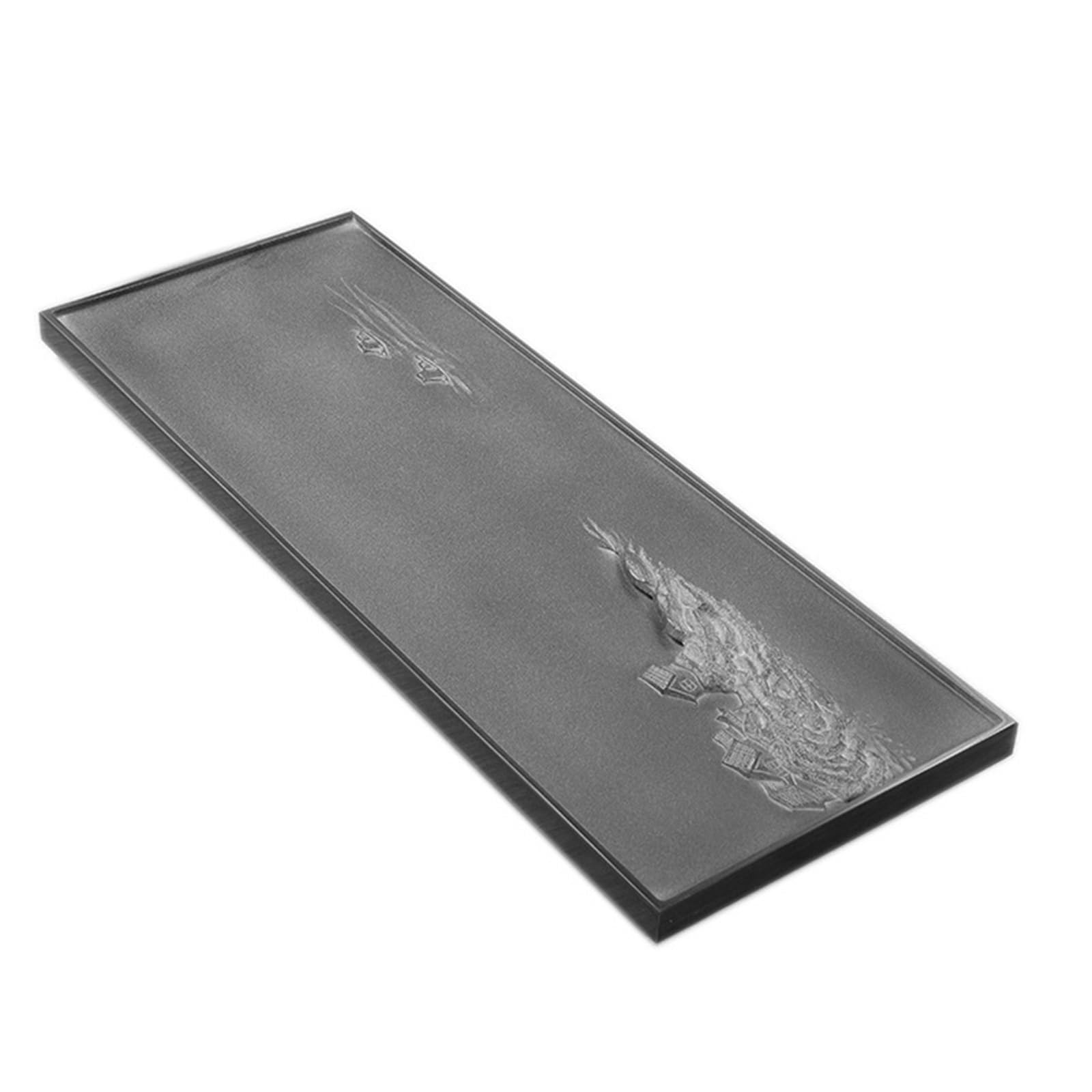 Kung Fu Tea Tray Urushi Tea Tray Whole Home Drainage Turquoise Spot Three-dimensional Relief Modern Drainage Tea Table Home Tea Table Tea Tray(70x30x3cm)