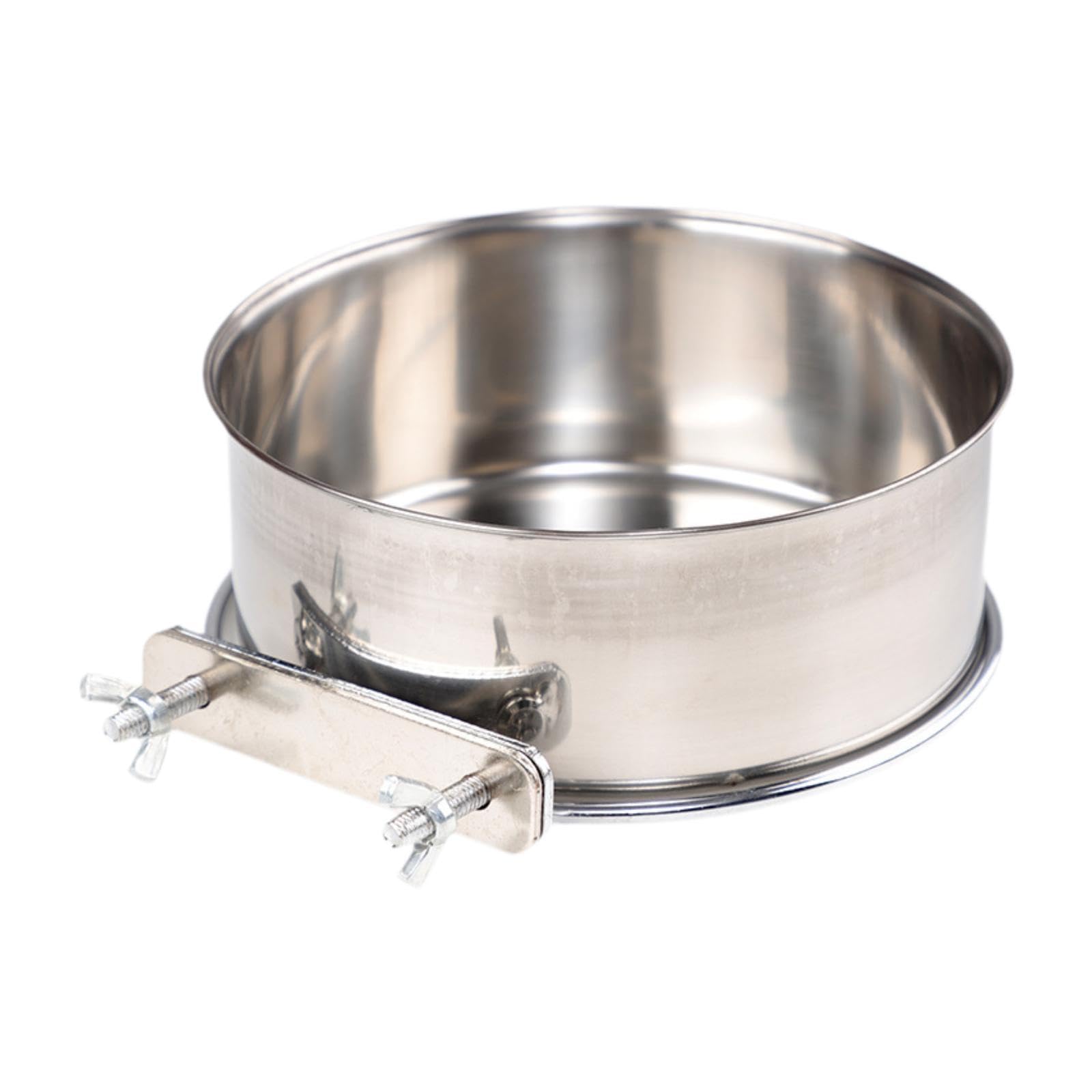 Bol alimentation acier inoxydable robuste et amovible pour cage de perroquet