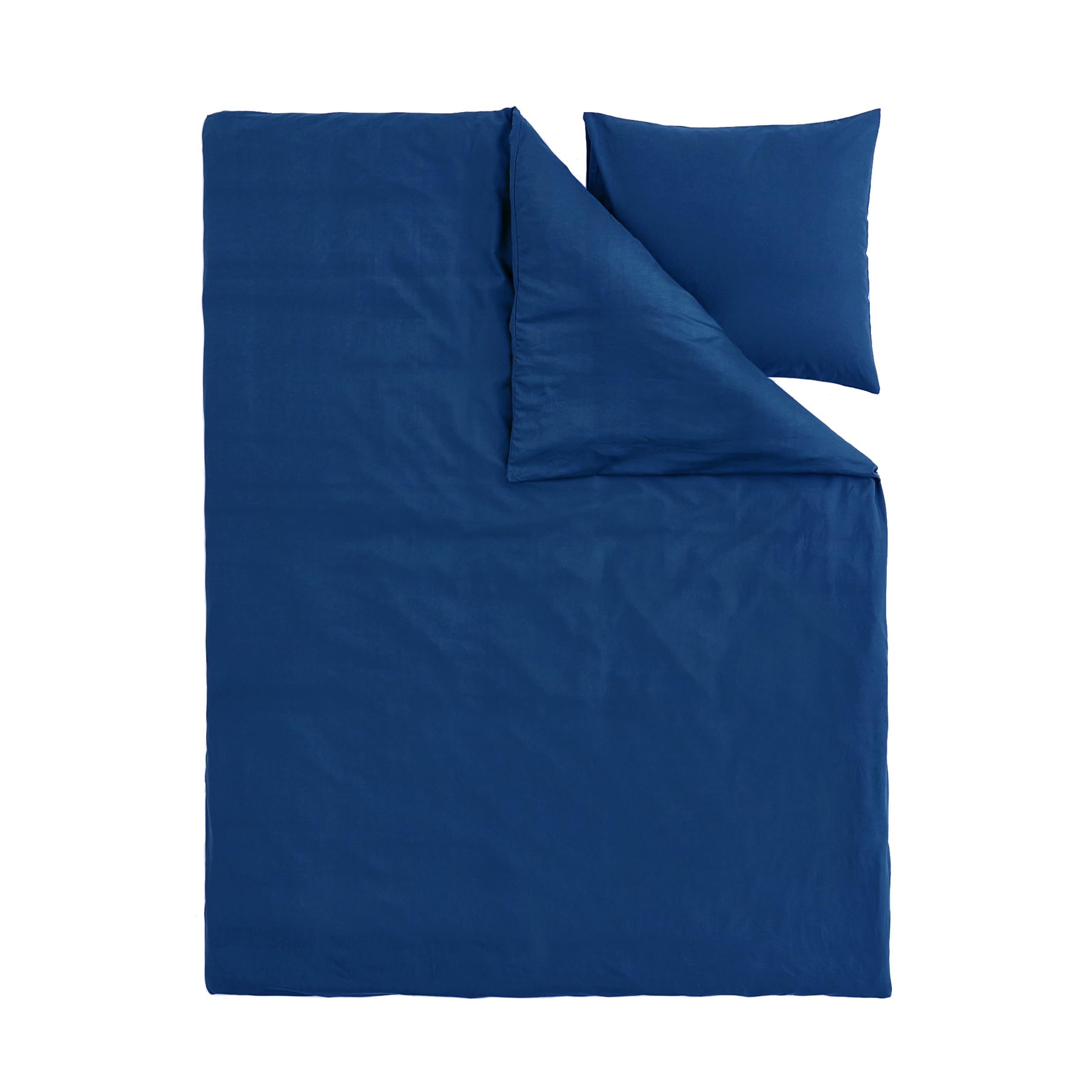 dekbedovertrek 200x200/220cm zacht katoen donkerblauw