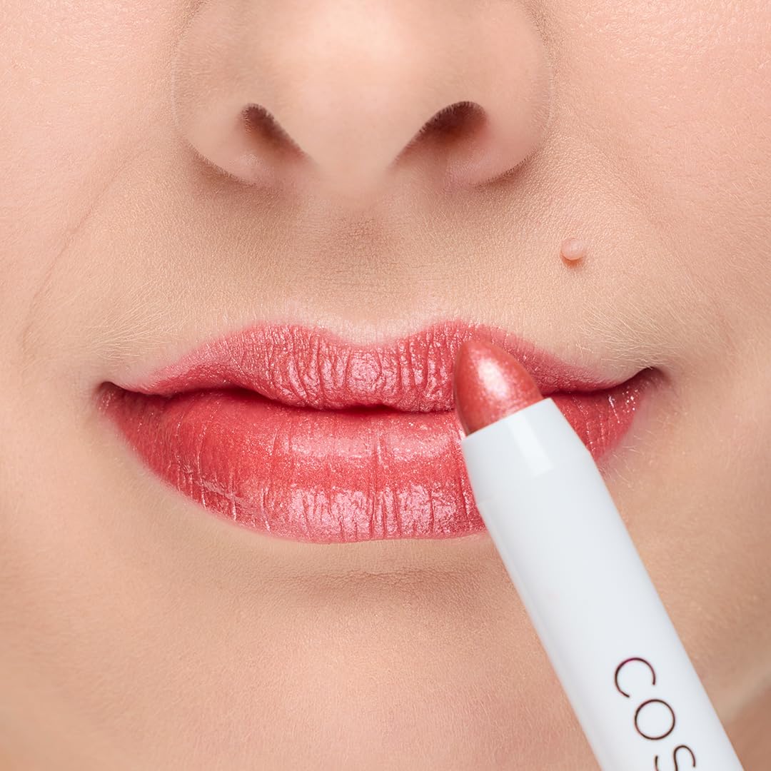 COSLINE Lippenstift Amaryllis 407, Frischer Rotton Mit Glanz, Hohe Deckkraft, Pflegend, Vegan, Made in Germany
