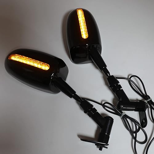 Miniatura 4 de Mini vista trasera espejos para Honda CBR 600RR Kawasaki Ninja 636 ZX6R Yamaha YZF R6 R1 negro