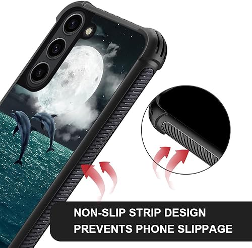 Miniatura 5 de Funda compatible con Samsung Galaxy S23 Plus, diseño de dos delfines con diseño increíble a prueba de golpes, antiarañazos, carcasa trasera de
