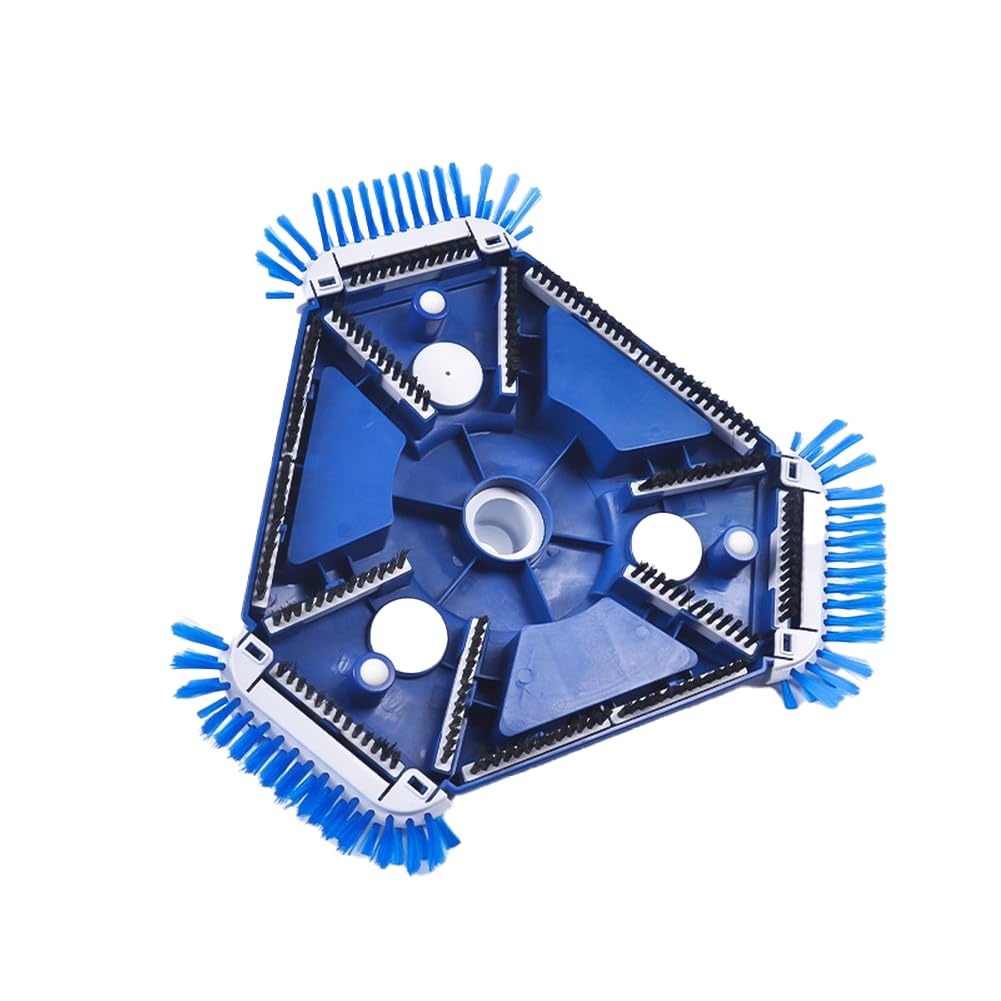 Kit de limpieza de piscina con cabezal triangular para aspiradora y manguera resistente a 30 pies, para hojas giratorias de 360° y eliminación de escombros