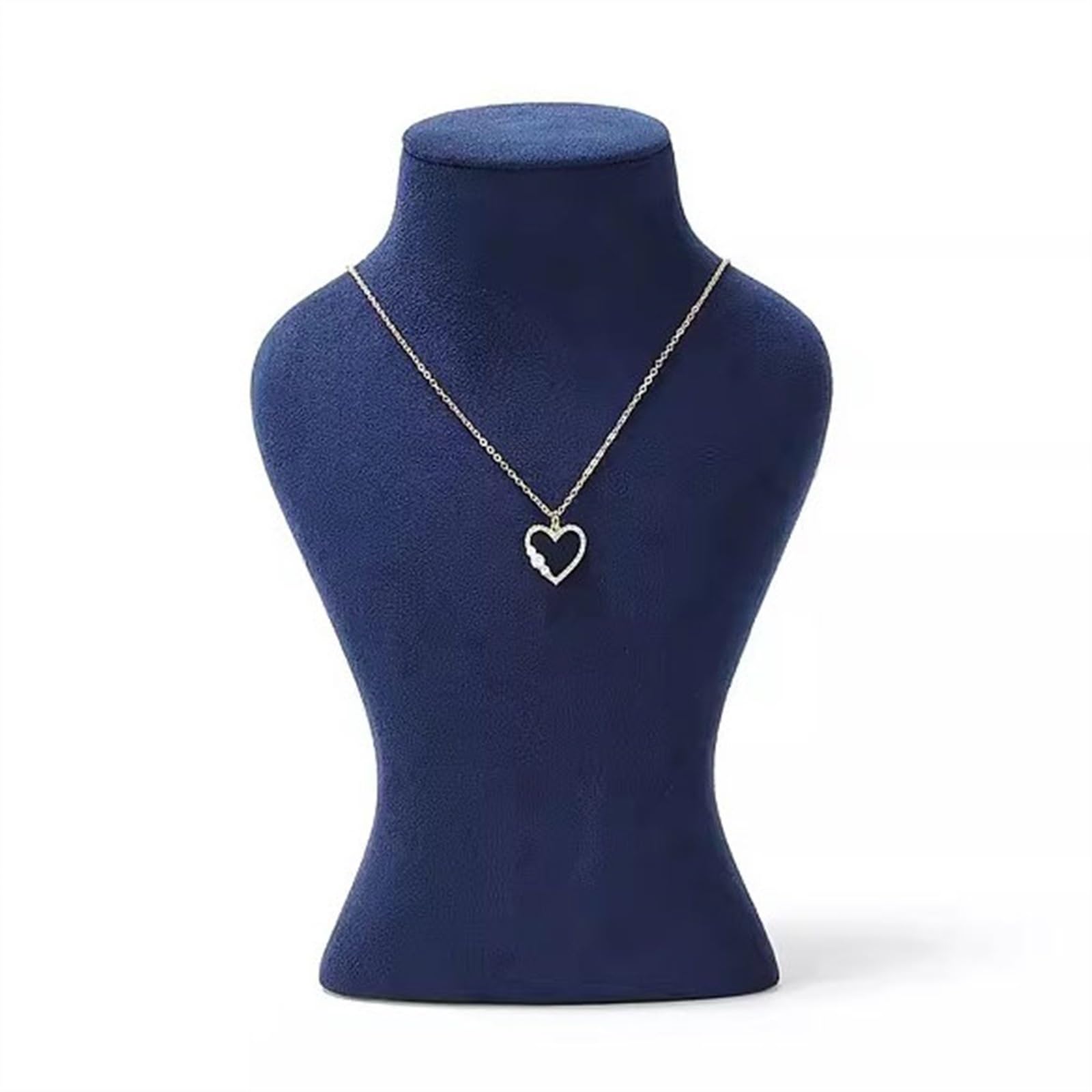 J9V4G6S3B5 Jewellery Storage Jewelry Display Stand, Mannequin Necklace, Blue Pendant Boutique Bust Holder Organizer for Show(Small)