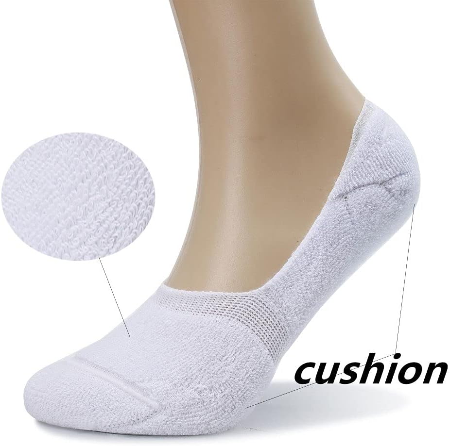 Pareberry Women's Thick Cushion Cotton Athletics Casual Low Cut Flat Non-Slip Boat Liner No Show Socks-5/10 Pack - Image 5