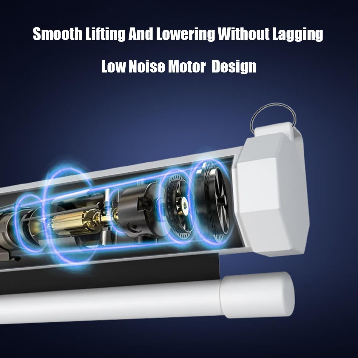 Schermo per proiettore motorizzato con Telecomando, Schermo di proiezione da 60 Pollici, Schermo cinematografico Elettrico Regolabile Automatico da 72 Pollici, per Home Theater, Ufficio, aul