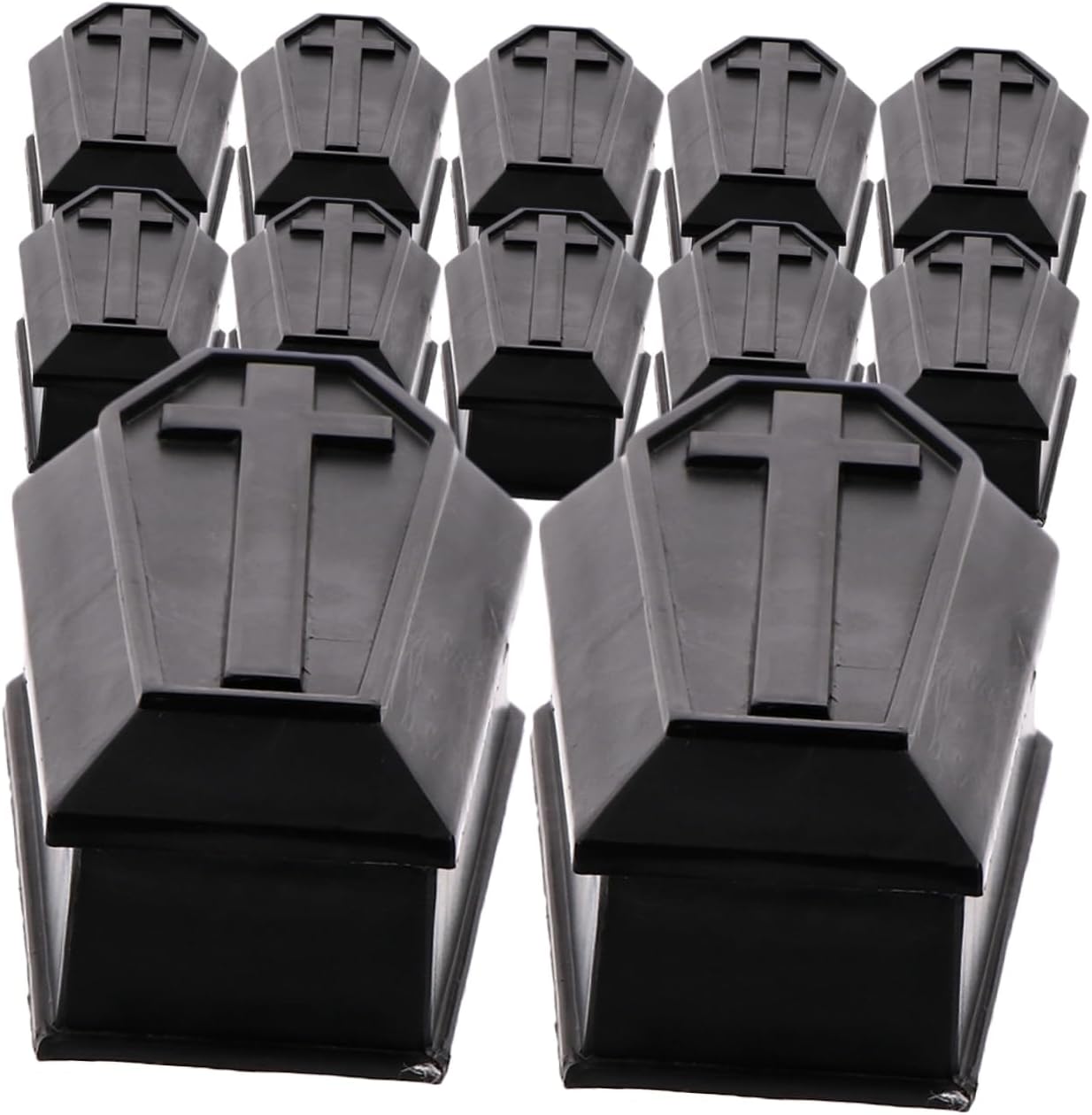 14pcs Gothic Black Halloween Coffin Box Treat Box with Lid, Mini Decor, Candy Favor Boxes