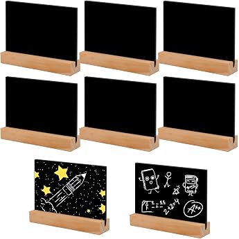 Pack of 8 Chalkboard Small Mini Chalkboard with Stand Small Board for Labelling Buffet Signs Place Cards for Wedding Party Birthday Bar Price Tags Decoration