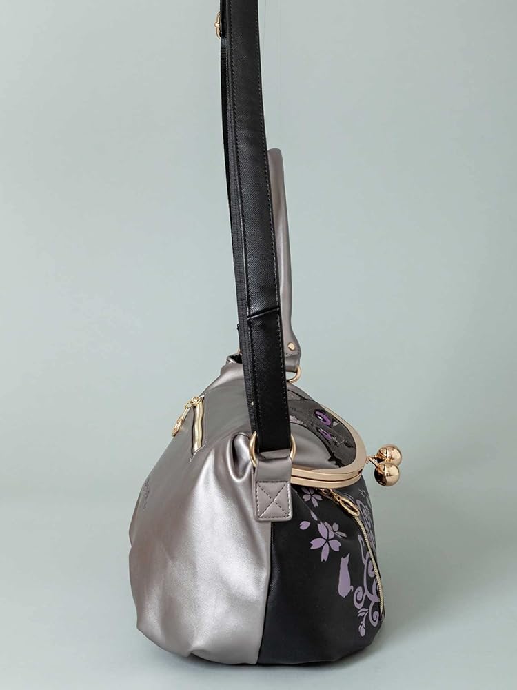 Amazon | [雅結 みやびむすび] 【雅結】黒猫刺繍×桜唐草プリント